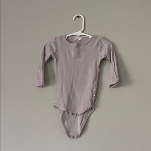 Jamie Kay Ribbed Long Sleeve Bodysuit - Soft Mauve